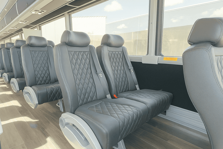 interior of Coach Bus Sandy Springs charter bus